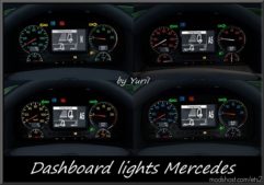 ETS2 Interior Mod: Dashboard Lights Mercedes V1.2 (Image #3)