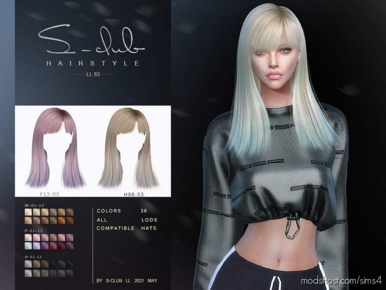 LL Hair N83 for The Sims 4