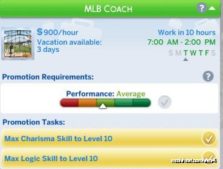 Sims 4 Mod: MLB Career With Realistic PAY (Image #13)