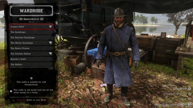 Closed Winter Coat With Cassimere Shirt And Stuff for Red Dead Redemption 2