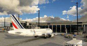 MSFS 2020 France Mod: A32NX AIR France “THE 2024 Olympics Livery” A320Neo 8K (Image #2)