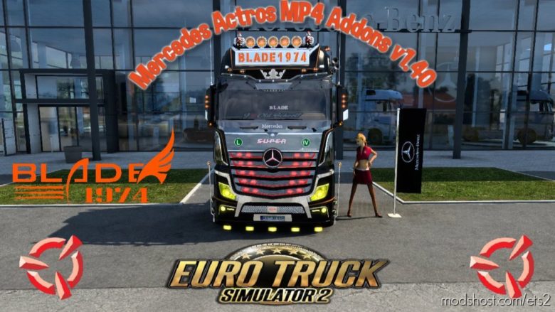 Mercedes Actros MP4 Addons [1.40] for Euro Truck Simulator 2