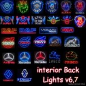 ETS2 Scania Part Mod: Interior Back Lights V6.7 (Image #2)