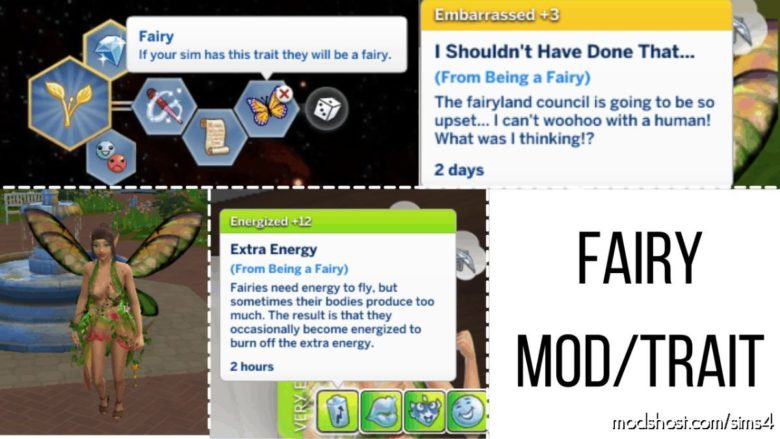Fairy Mod / Trait for The Sims 4