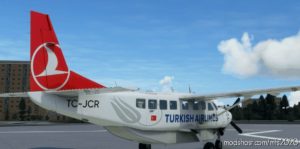 MSFS 2020 Turkey Livery Mod: Cessna 208B Grand Caravan Turkish Airlines 4K Fictional (Image #2)