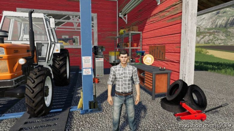 Agramark American-Style Garage Shed With Workshop for Farming Simulator 19