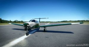 MSFS 2020 PA-28R Livery Mod: Justflight Piper P28R Turbo Arrow IV Vintage British Racing Green G-Gtrg (Image #2)