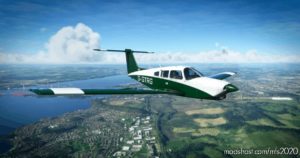 MSFS 2020 PA-28R Livery Mod: Justflight Piper P28R Turbo Arrow IV Vintage British Racing Green G-Gtrg (Image #3)