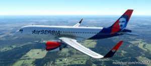 MSFS 2020 8K Livery Mod: AIR Serbia ‘Tesla’ | Flybywire A32NX | 8K (Image #3)