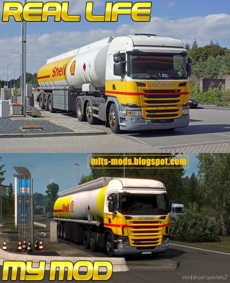 RJL Scania And Fuel Cistern Shell Skin By MLT V2.0 for Euro Truck Simulator 2