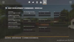 French Easy Development Controls 2 for Farming Simulator 19
