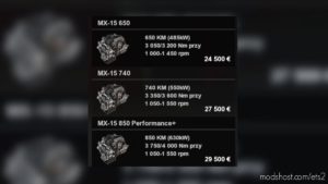 ETS2 Engines Part Mod: DAF 2021 Xg/Xg+ More Engines + 6-Speed Transmissions (Image #2)