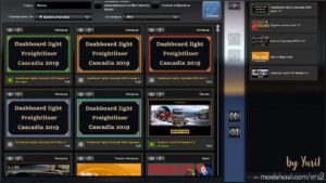Dashboard Light Freightliner Cascadia 2019 Pack V1.1 for Euro Truck Simulator 2