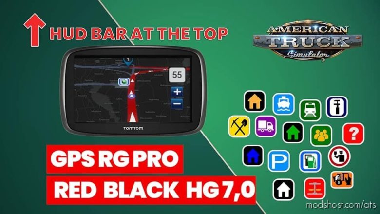 GPS RG PRO RED Black HG V7.0 for American Truck Simulator