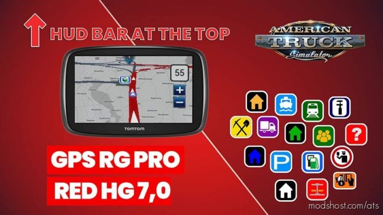 GPS RG PRO RED HG V7.0 for American Truck Simulator
