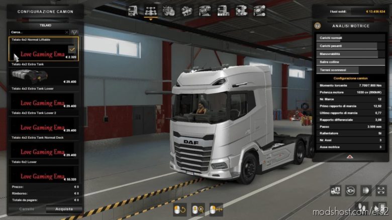 DAF XG+ Addon Chassis [1.40.X] for Euro Truck Simulator 2