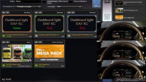 ETS2 DAF Interior Mod: Dashboard Light DAF XG 2021 Pack (Image #3)