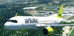 MSFS 2020 A32NX Livery Mod: A32NX Airbaltic 8K Fictional (Image #2)