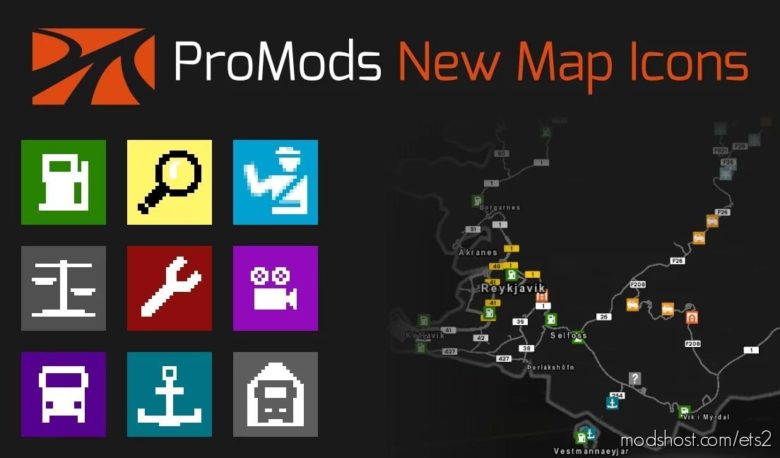Promods NEW Map Icons for Euro Truck Simulator 2