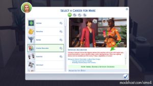 University Degree Reward FIX For Interior Decorator And Salaryperson Careers for The Sims 4