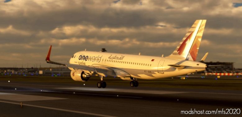 [A32NX] [4K] Qatar Airways Oneworld (Dirty) for Microsoft Flight Simulator 2020