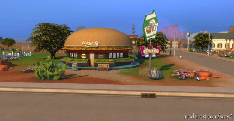 Burgertime Diner for The Sims 4