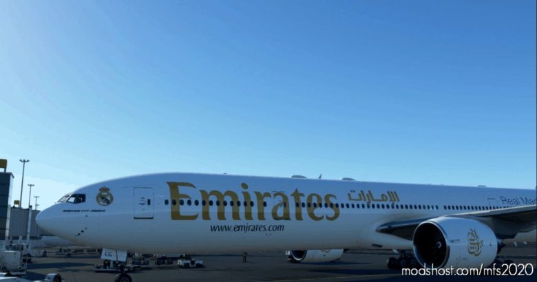 Captainsim B777-300ER Emirates Real Madrid V1.1 for Microsoft Flight Simulator 2020