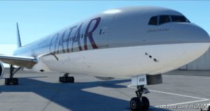 MSFS 2020 777-300ER Livery Mod: Captainsim B777-300ER Qatar Airways (Image #3)