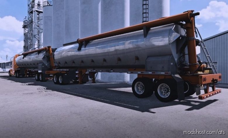 SCS Bulkfeed Trailer Double Ownable for American Truck Simulator