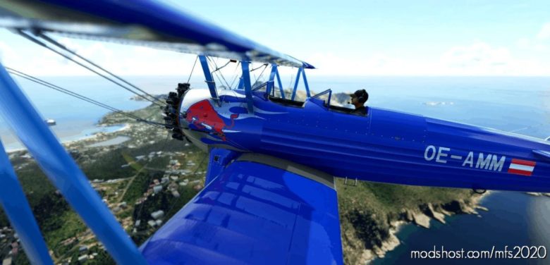 MSFS 2020 Livery Mod: Flitework PT-17 Stearman “RED Bull” (Featured)