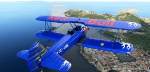 MSFS 2020 Livery Mod: Flitework PT-17 Stearman “RED Bull” (Image #2)