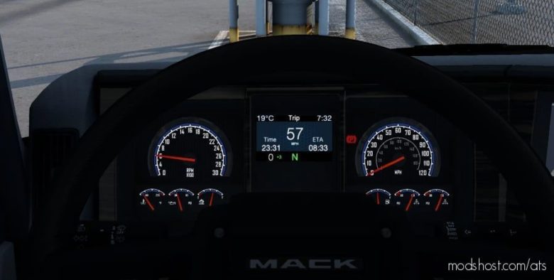 Mack Anthem Customised Dashboard for American Truck Simulator