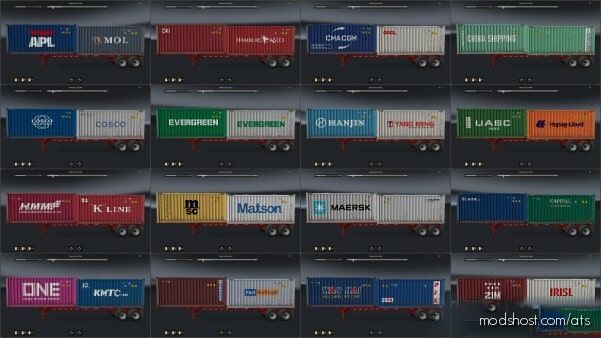 Shipping Container Cargo Pack V2.3 for American Truck Simulator