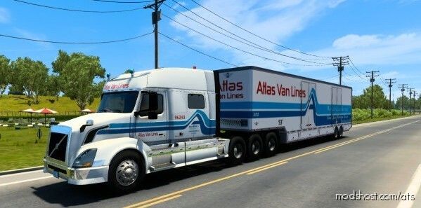 Atlas VAN Lines Truck Skin For VNL 730 for American Truck Simulator