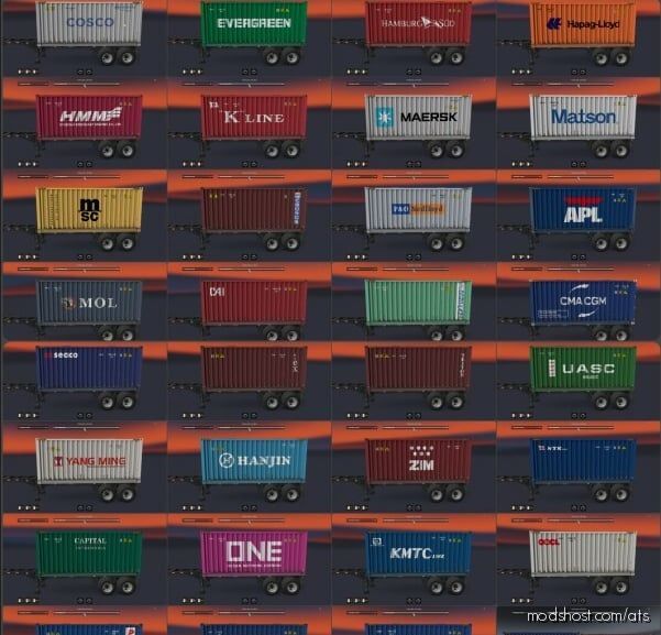 Shipping Container Cargo Pack V2.3 By Satyanwesi [1.40 – 1.41] for American Truck Simulator
