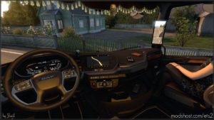 Dark Brown Interior For Daf Xg V0.8 for Euro Truck Simulator 2