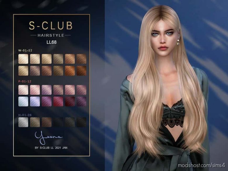 Yana Hair (Update) for The Sims 4