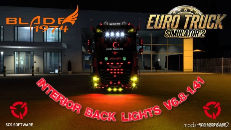 Interior Back Lights V6.8 [1.41.X] for Euro Truck Simulator 2
