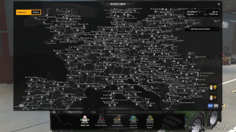 Promods World Map FAR Zoom for Euro Truck Simulator 2