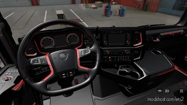 Scania R&S RED Interior for Euro Truck Simulator 2