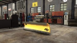 Fisher HS 7’22” Snow Plow With Lightbars for Farming Simulator 19