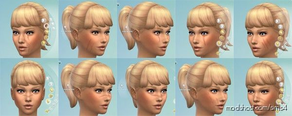Facial Scars for The Sims 4