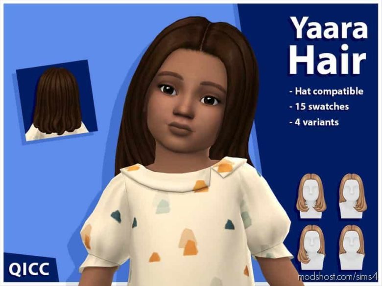 Yaara Hair V4 for The Sims 4