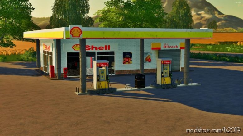 Shell Fuel Station V1.1 for Farming Simulator 19