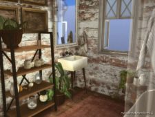 Sims 4 Interior Mod: Farmhouse Bathroom (Image #3)