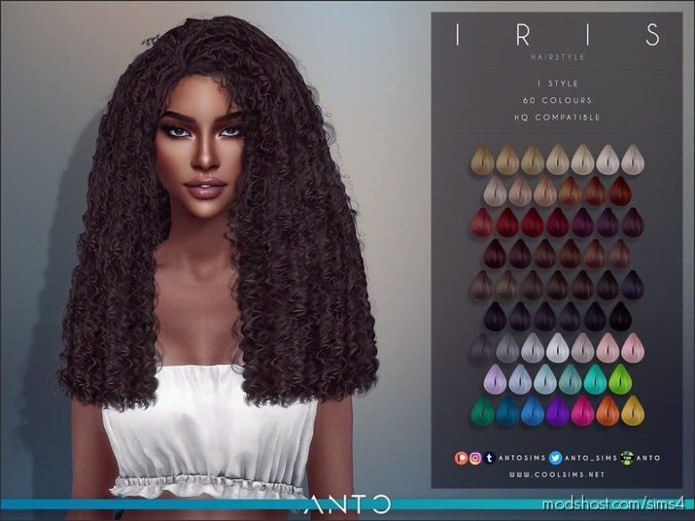 Iris Hair for The Sims 4