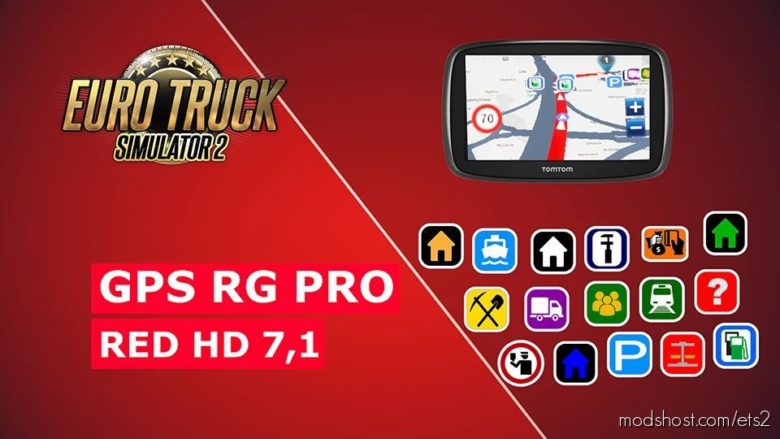 GPS RG PRO RED HD V7.1 for Euro Truck Simulator 2