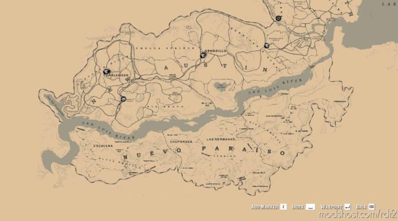 Mexico ON Minimap for Red Dead Redemption 2