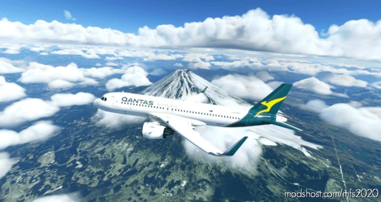 [A32NX] Qantas 2020 Olympic Green & Gold Livery for Microsoft Flight Simulator 2020