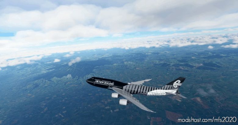 Asobo 747-8I AIR NEW Zealand Black [NO Mirroring] for Microsoft Flight Simulator 2020